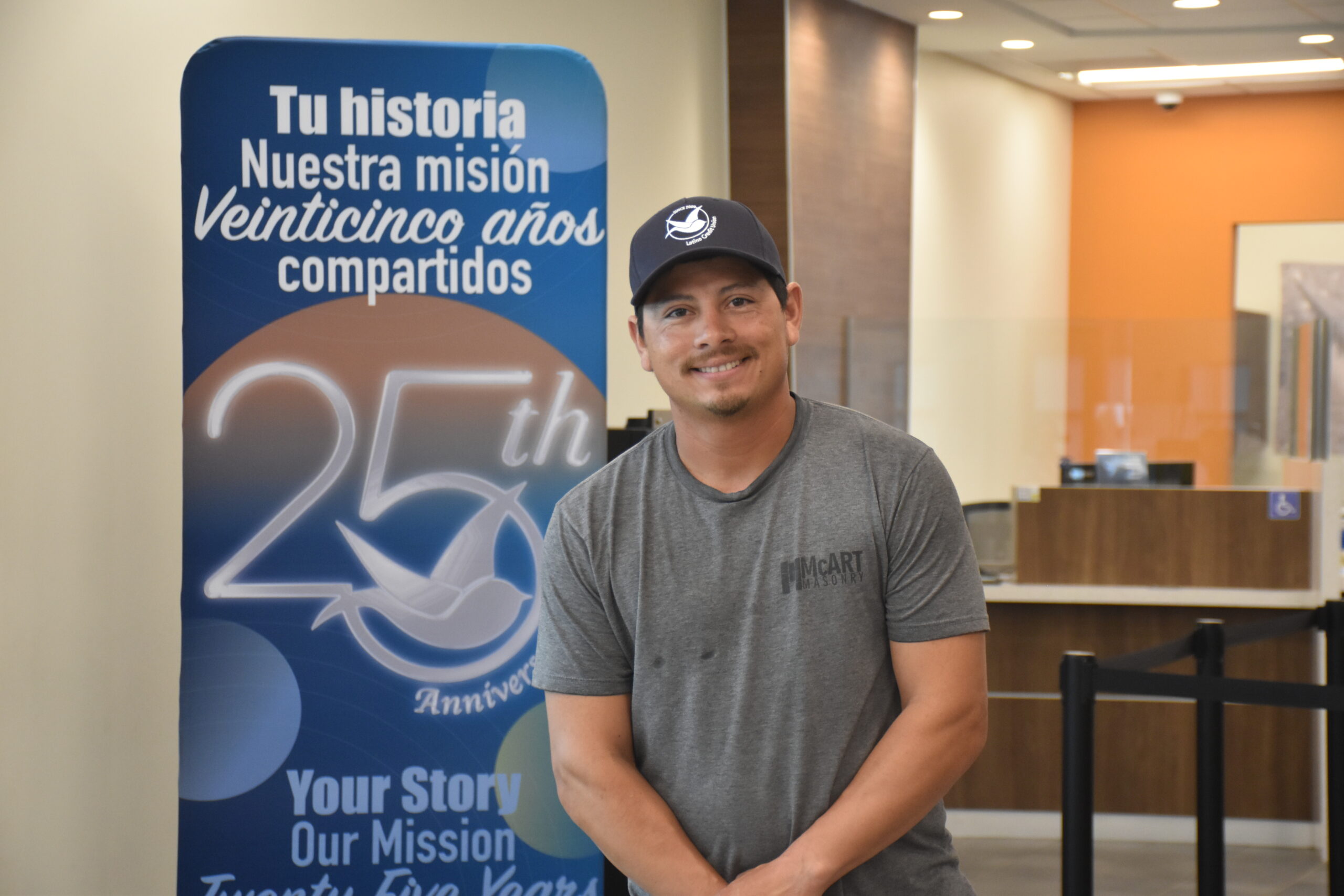 member Santos inside Raleigh Branch